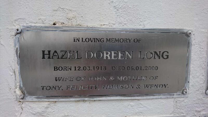 LONG Hazel Doreen 1918-2000