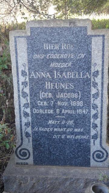 HEUNES Anna Isabella nee JACOBS 1893-1947