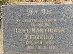 FERREIRA Gert Marthinus 1934-1971