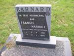 BARNARD Francis Harriet nee VAN HUYSSTEEN 1910-1996