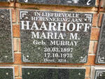 HAARHOFF Maria M. nee MURRAY 1897-1975