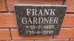 GARDNER Frank 1927-2010