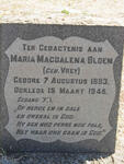 BLOEM Maria Magdalena nee VREY 1893-1945