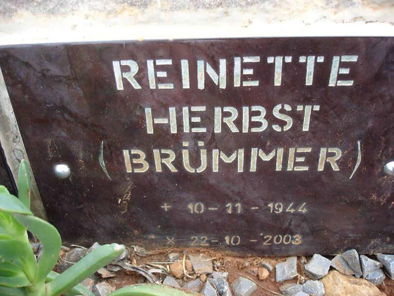 HERBST Reinette nee BRUMMER 1944-2003
