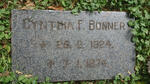 BONNER Cynthia F. 1924-1974