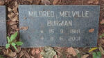 BURMAN Mildred Melville 1918-2001