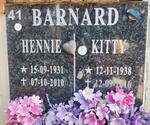 BARNARD Hennie 1931-2010 & Kitty 1938-2016