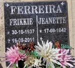 FERREIRA Frikkie 1937-2011 & Jeanette 1942-