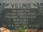 LINDE Johanna Magdalene Dorothea, v.d. nee DU PREEZ 1896-1957