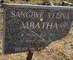 MBATHA Sangiwe Velina 1924-2017