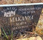 MAKANYA Maria Mamohau 1938-2019