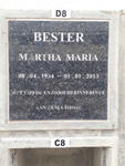 BESTER Martha Maria 1934-2013