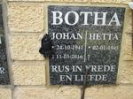 BOTHA Johan 1941-2016 & Hetta 1945-