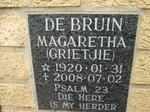 BRUIN Magaretha, de 1920-2008