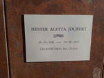 JOUBERT Hester Aletta 1943-2017