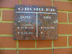 GROBLER Japie 1938-2013 & Hes 1941-