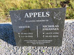 APPELS Nicholas Johannes 1936-2022 & Hester 1943-2002