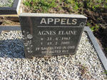 APPELS Agnes Elaine 1963-2009