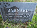 BARNARD Martha Martina 1927-2002