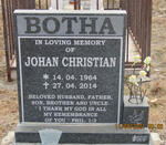 BOTHA Johan Christian 1964-2014