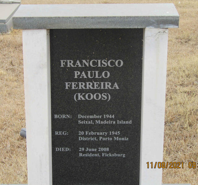 FERREIRA Francisco Paulo 1944-2008