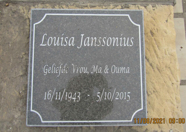 JANSSONIUS Louisa 1943-2015