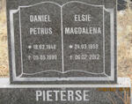 PIETERSE Daniel Petrus 1948-1999 & Elsie Magdalena 1953-2012