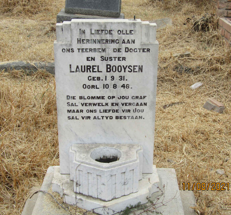 BOOYSEN Laurel 1931-1948