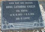 KRUGER Anna Catharina nee VENTER 1876-1956