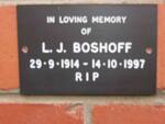 BOSHOFF L.J. 1914-1997