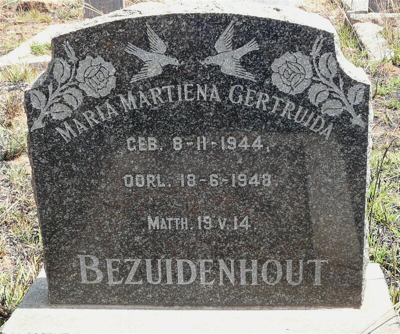 BEZUIDENHOUT Maria Martiena Gertruida 1944-1948