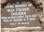 ERICHSEN Max Folmer 1921-1945