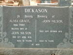 DICKASON Alma Grace born FROST -1973 :: DICKASON John Wilson -1978