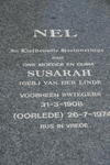 NEL Susarah, formerly SWIEGERS nee VAN DER LINDE 1908-1974