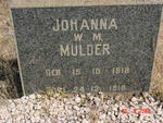 MULDER Johanna W.M. 1918-1918
