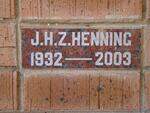 HENNING J.H.Z. 1932-2003