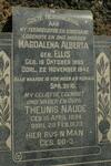 HATTINGH Theunis Naude 1894-1973 & Magdalena Alberta ELLIS 1895-1942