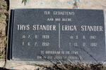 STANDER Thys 1939-1992 & Erica 1947-1992