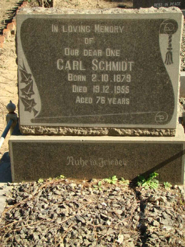 SCHMIDT Carl 1879-1955
