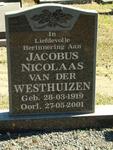 WESTHUIZEN Jacobus Nicolaas, van der 1919-2001