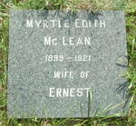 MCLEAN Myrtle Edith 1899-1921