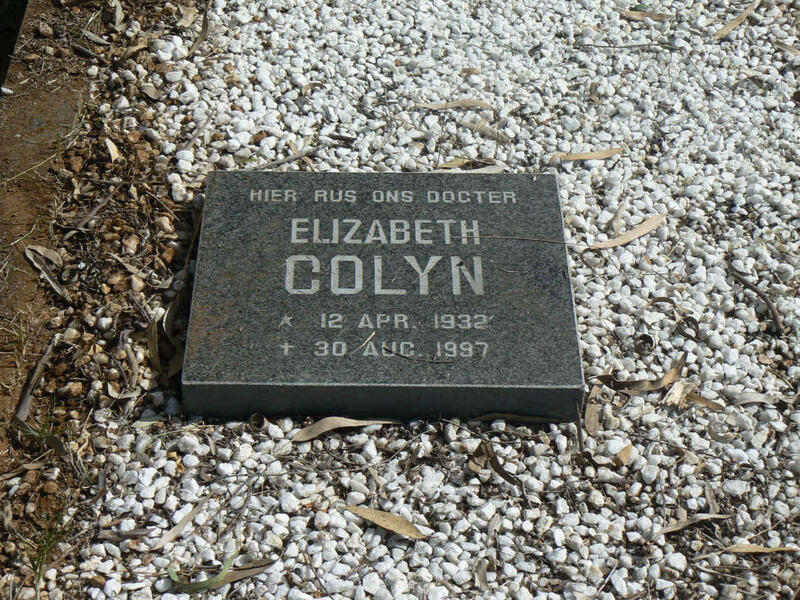 COLYN Elizabeth 1932-1997