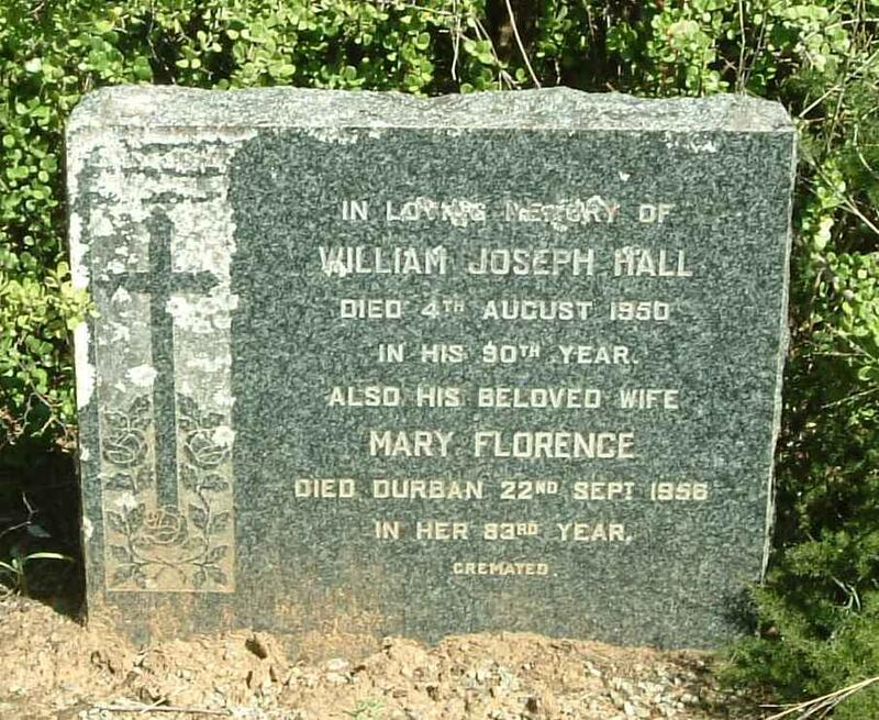 HALL William Joseph -1950 & Mary Florence -1956