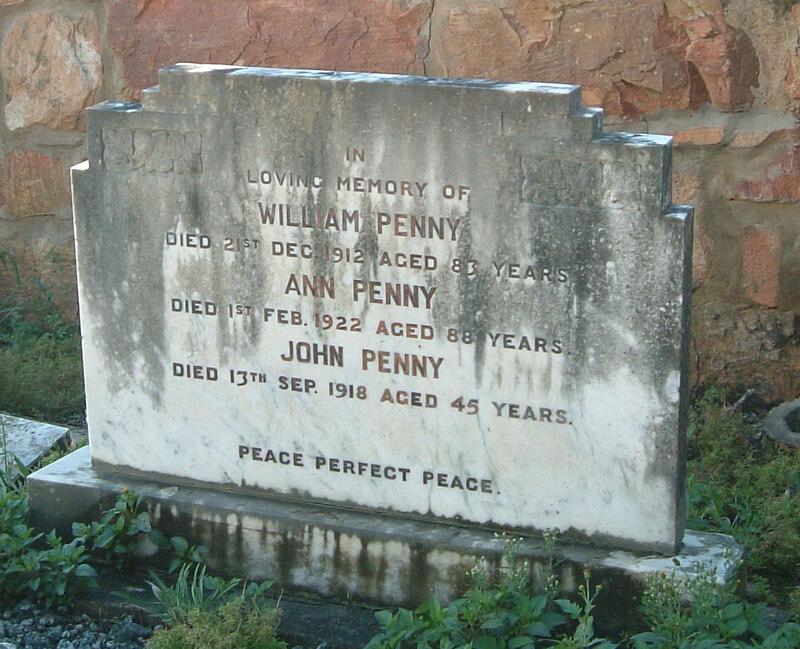 PENNY William -1912 :: PENNY Ann -1922 :: PENNY John -1918
