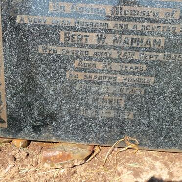 MAPHAM Bert W. -1945 :: MAPHAM Minnie 1879-1957