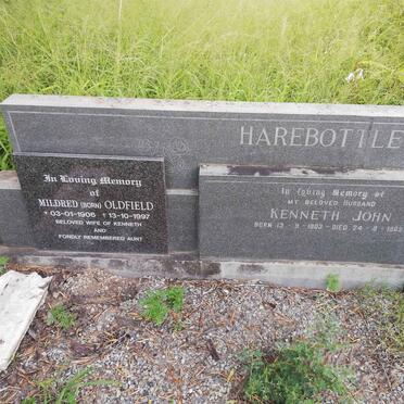 HAREBOTTLE Kenneth John 1903-1963 &amp; Mildred OLDFIELD 1906-1997