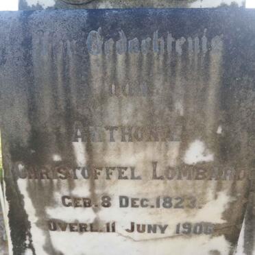 LOMBARD Anthonie Christoffel 1823-1906