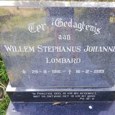 LOMBARD Willem Stephanus Johannes 1916-1993