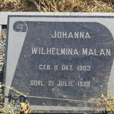 MALAN Johanna Wilhelmina 1903-1989