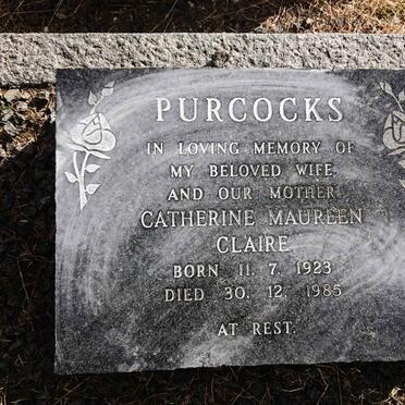 PURCOCKS Catherine Maureen Claire 1923-1985